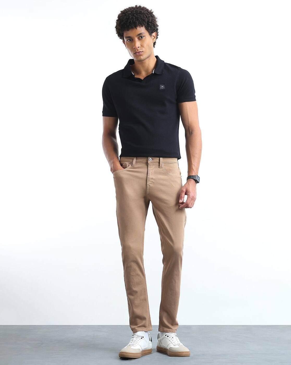 JEANS, BROWN, 30