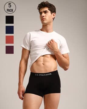 u.s. polo assn. Men Pack of 5 Trunks with Elasticated Waistband-picture-27