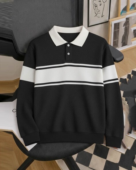 Buda Jeans Co Men Colourblocked Regular Fit Polo T-Shirt