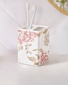 home centre Floral Print Ceramic Tooth Brush Holder-picture-53