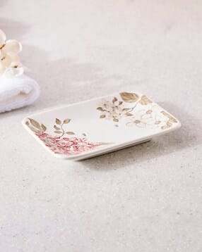 home centre Floral Print Ceramic Soap Dish-picture-40