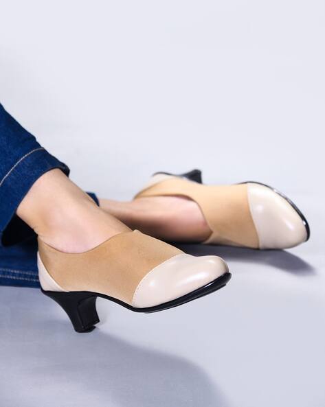 TRYME Women Colourblock Slip-On Pumps