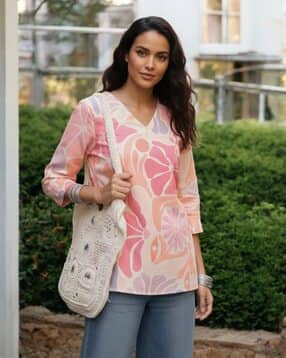 18india Women Floral Print Relaxed Fit Tunic-picture-51