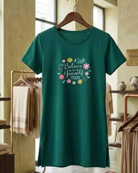 leia Women Typographic Print Regular Fit T-Shirt-picture-17