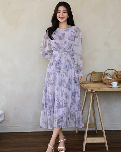 FABNEX Women Floral Print Fit & Flare Dress