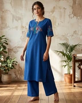 nyrika Women Embroidered Straight Kurta Set-picture-45