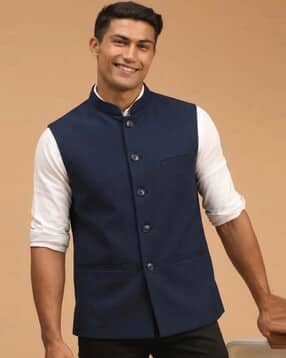 Men Regular Fit Nehru Jacket-image-25