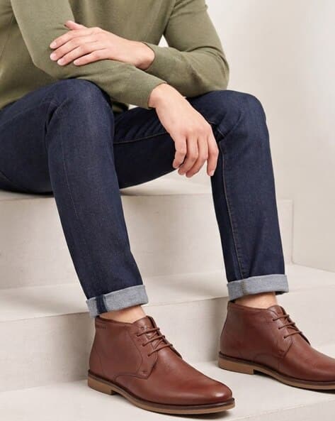 RUOSH Men Flat Lace Fastening Shoes