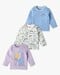 PACK OF 3 TEES, ASSORTED, 0-3M