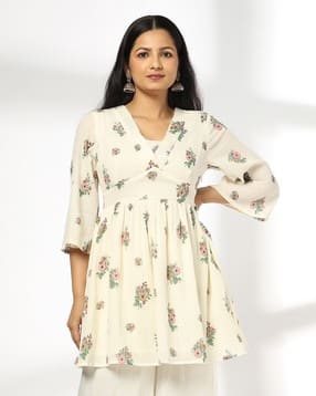 fusion Women Floral Print Flared Tunic-picture-36