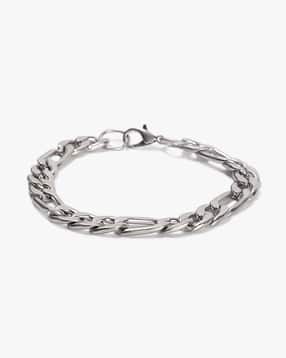 Men Silver-Plated Link Bracelet-image-29