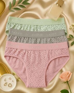 cumsin Women Pack of 3 Printed Hipster Panties-picture-34