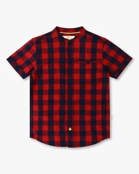 point cove Boys Checked Relaxed Fit Shirt-picture-25