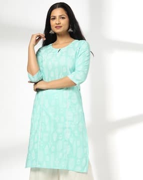 avaasa mix n' match Women Floral Print Straight Kurta-picture-36