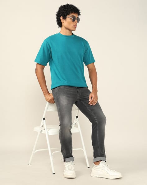 Men Low-Waist Slim Fit Jeans