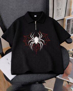 men printed regular fit polo t-shirt