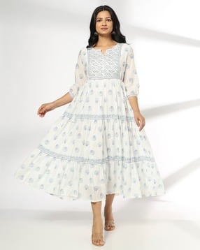 fusion Women Printed Tiered Dress-picture-17