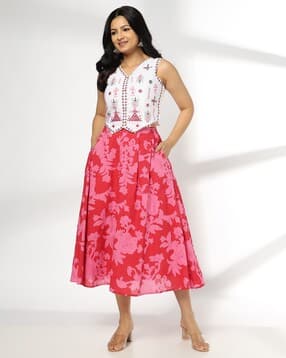 siyahi Women Printed Crop Top & Skirt Set-picture-51