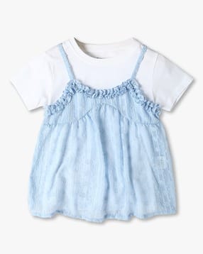 Girls Twofer Tee with Strappy Frill Top-image-31