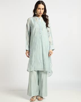 svrnaa by azorte Women All-Over Embroidered Fusion Wear Sets-picture-43