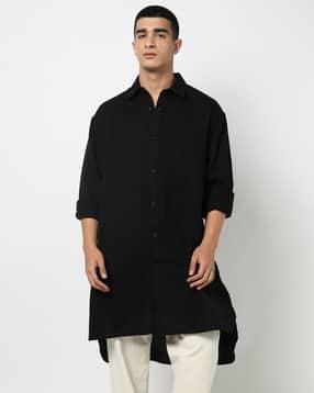 yousta Men Patterned Oversized Cotton Kurta-picture-31
