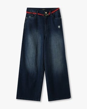 rio girls Girls Mid-Wash Wide-Leg Jeans-picture-32
