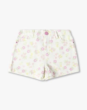 kg frendz Girls Floral Print Regular Fit Cotton Shorts-picture-21