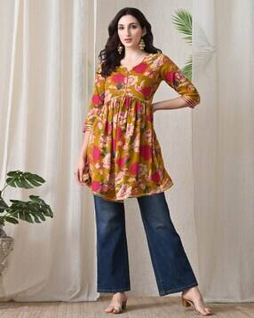 nyrika Women Floral Print Flared Tunic-picture-29