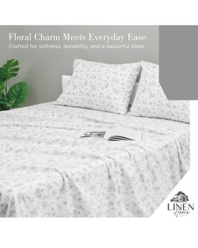 linen home Printed Queen Size Bedsheet with Pillow Covers - 200-picture-33