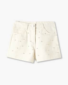 kg frendz Girls Regular Fit Bermuda Shorts with Faux Pearls-picture-50