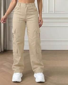 true fades Women Relaxed Fit Mid-Rise Cargo Pants-picture-11