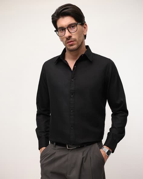 DENNISLINGO PREMIUM ATTIRE Men Regular Fit Spread-Collar Shirt
