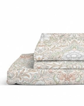 linen home 200 TC Floral Print Double Bedsheet with Pillow Covers-picture-28