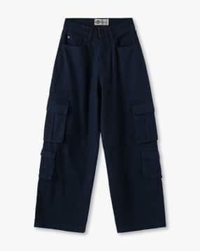 Boys Mid-Rise Loose Fit Cargo Trousers-image-28