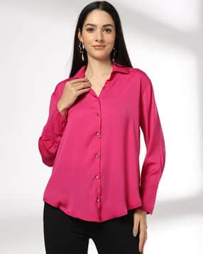 fig Women Regular Fit Shirt with Spread Collar-picture-47