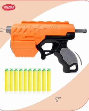 chanak Plastic Toy Gun with 10 Soft Foam Bullets-picture-18