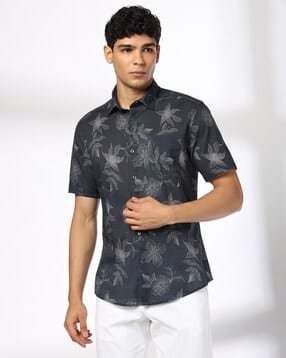 netplay Men Floral Print Slim Fit Cotton Shirt-picture-29