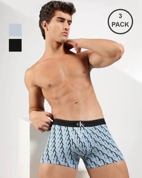 calvin klein underwear Men Pack of 3 Logo Print Trunks-picture-18