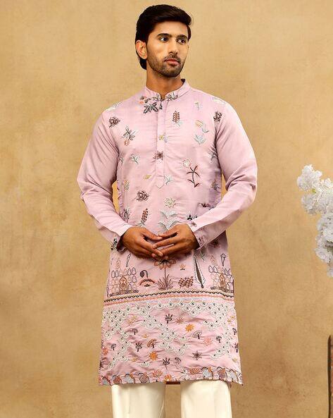 JOMPERS Men Embroidered Regular Fit Kurta