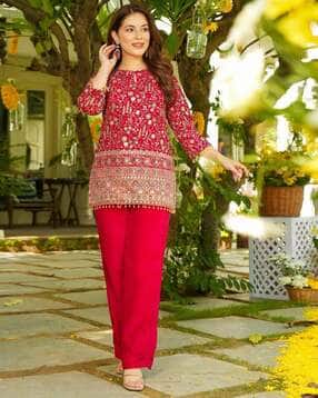 Embellished Kurta & Pants Co-Ord Set-image-6