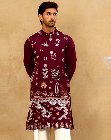 JOMPERS Embroidered Regular Fit Long Kurta