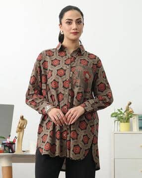 gerua by libas Women Relaxed Fit Printed Shirt-picture-31