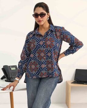gerua by libas Women Relaxed Fit Printed Shirt-picture-15