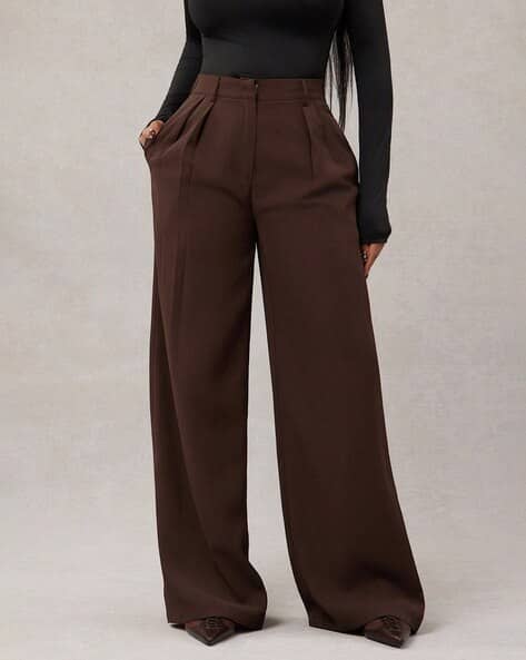 Buda Jeans Co Women Wide Leg Pleat-Front Pants