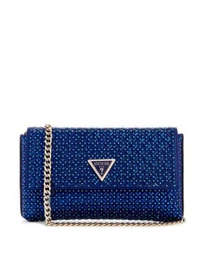Embellished Zalina Flap Clutch-image-43