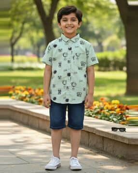 v-mart Boys Graphic Print Regular Fit Shirt-picture-48