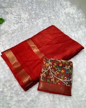 indie picks Women Chanderi Silk Saree-picture-34