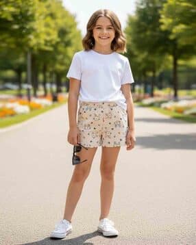 v-mart Girls Regular Fit Mid-Rise Hot Pants-picture-48