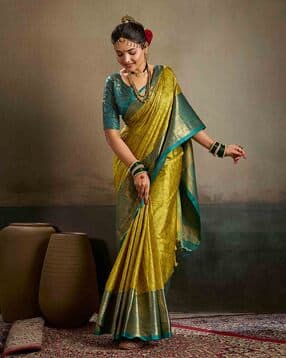 indie picks Maratha South Silk Saree with Temple Border-picture-37