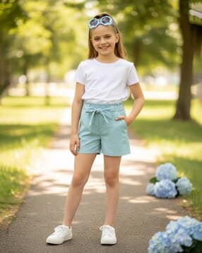 v-mart Girls Regular Fit Mid-Rise Hot Pants-picture-44